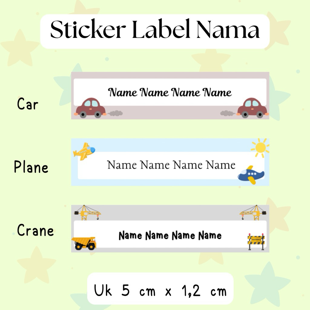 

Sticker Nama Waterproof 80 pcs bisa Mix 2 Tema Sticker Buku Alat Tulis Tumblr Tepak Makan