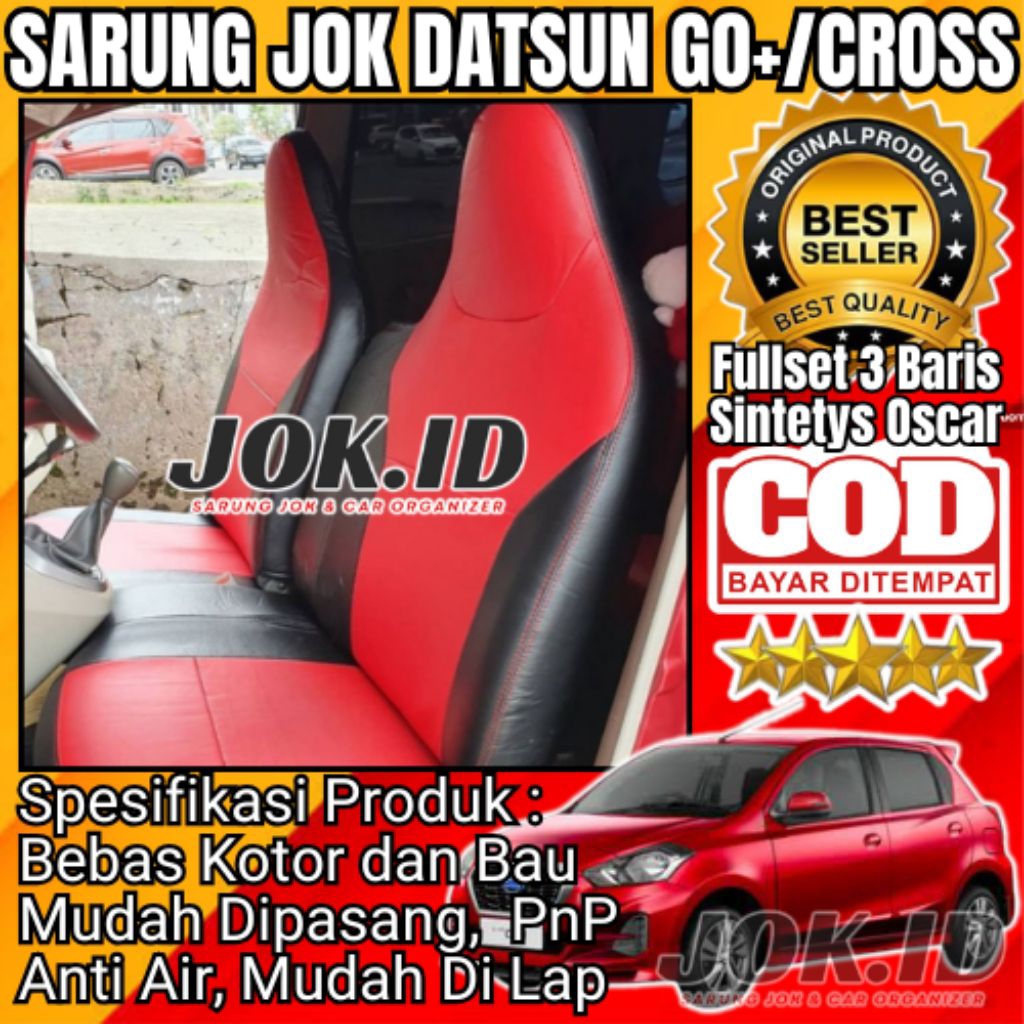 Fullset Cover Jok/ Sarung Jok Mobil DATSUN GO+ / CROSS