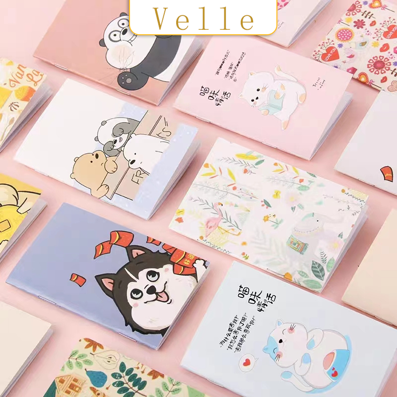 

VELLE Buku Tulis Mini Motif Kartun/ Notebook Mini Kartun/ Buku Catatan Mini Lucu