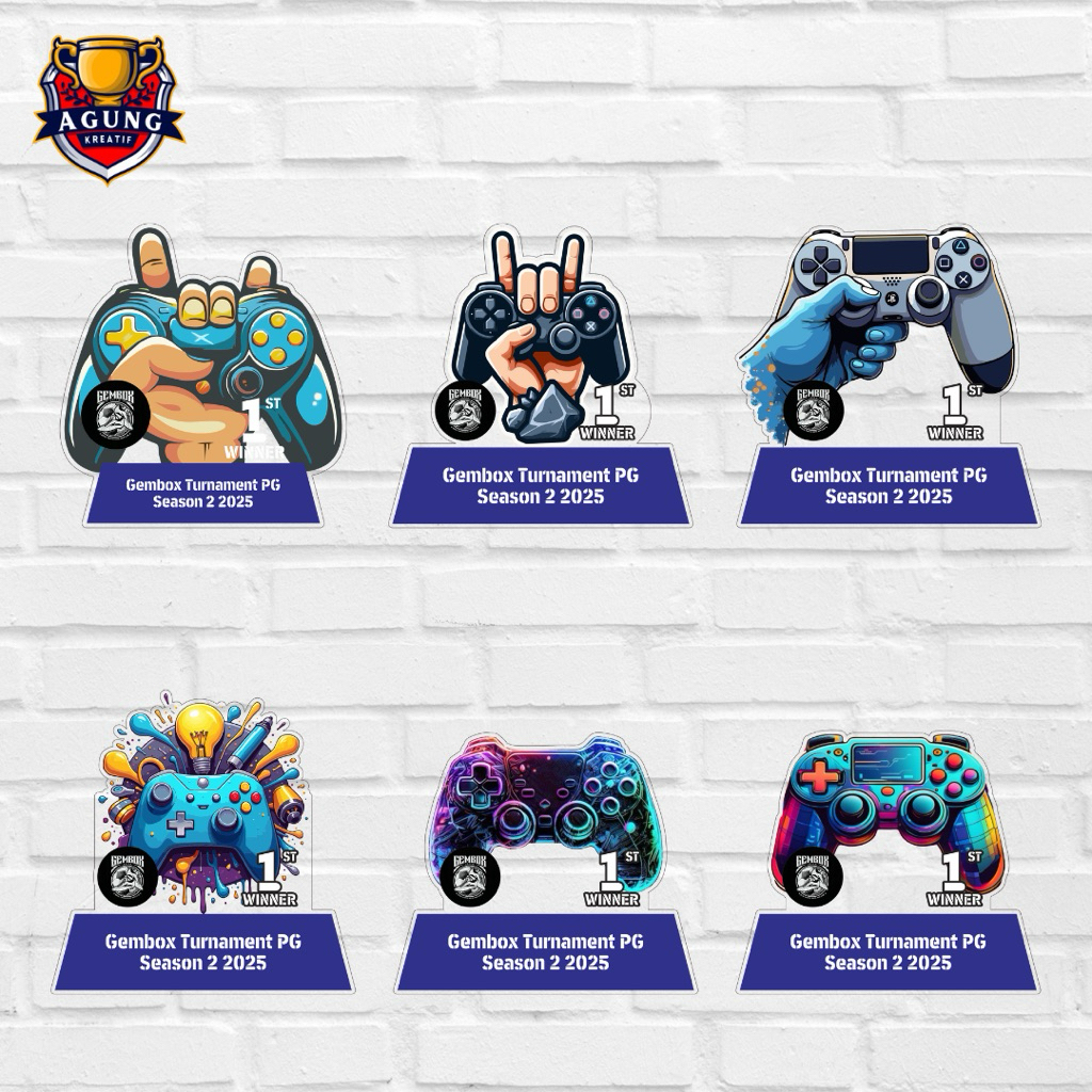 Piala E Sport Akrilik Custom | Plakat Gamer Akrilik Piala PES