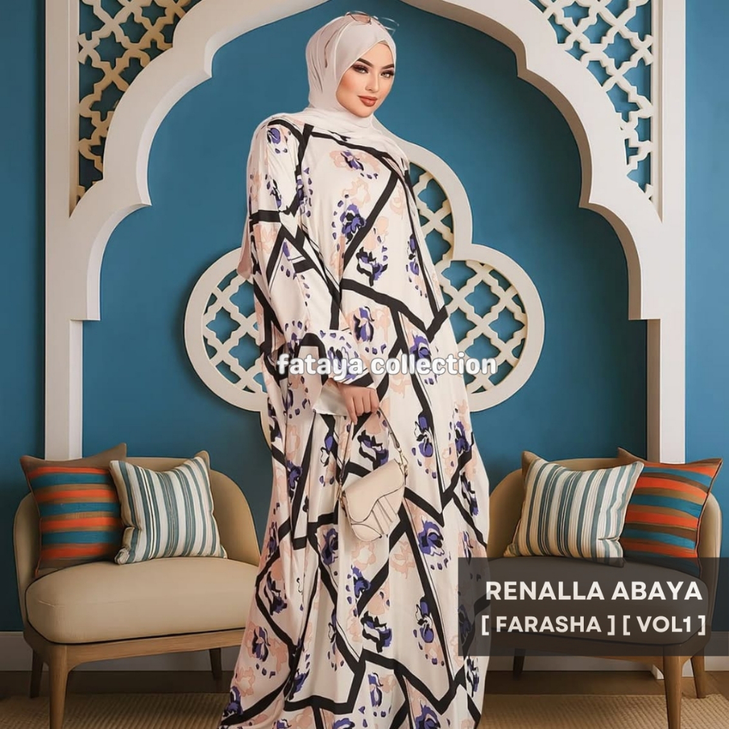 Fataya Collection RENALLA Abaya Exclusive Farasha - Kain Silk