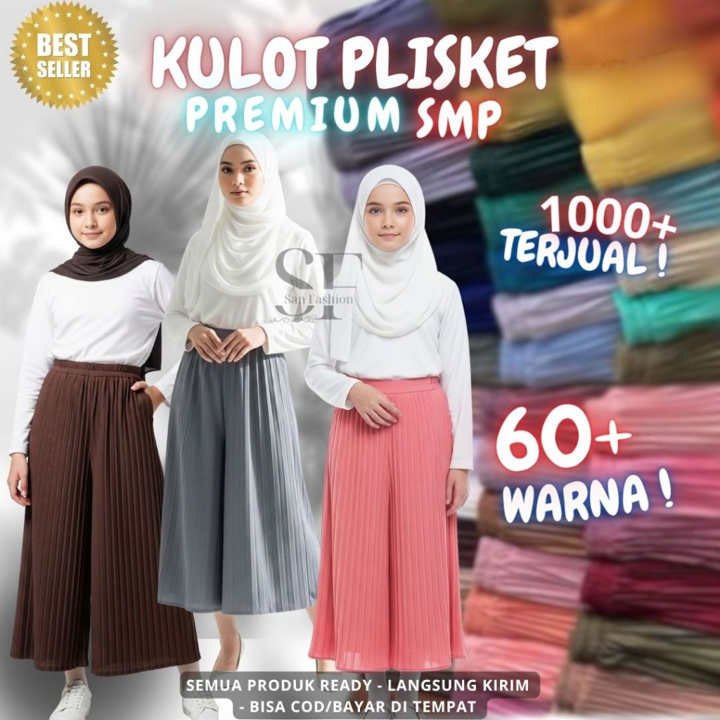 KULOT PLISKET ANAK SMP / CELANA PLISKET ANAK SMP / CELANA ANAK REMAJA / CELANA PLISKET ABG REMAJA