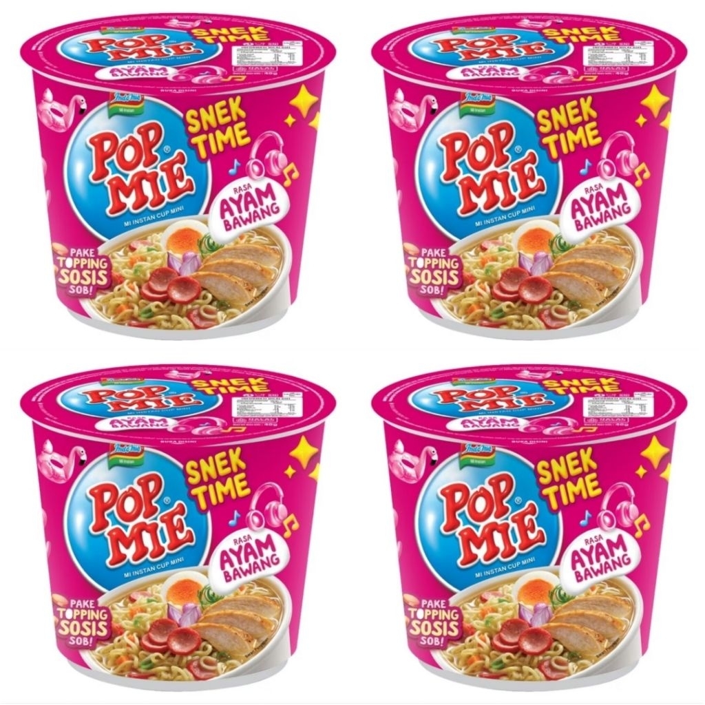 

Paket 4 Pcs - Pop Mie Mini Snek Time Rasa Ayam Bawang 40 Gram