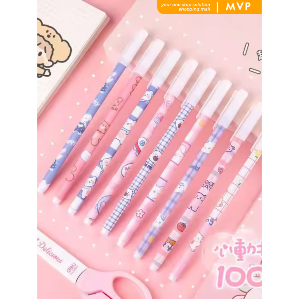 

MVP Pena Gel Pulpen Bisa Hapus Ballpoint Erasable Bolpoin Tinta Biru Bolpen Karakter