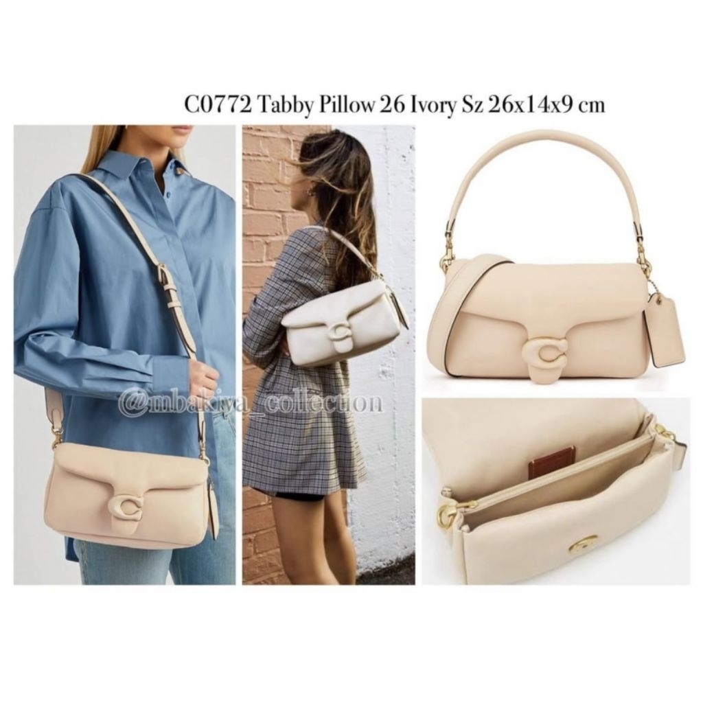 CO C0772 Tabby Pillow 26 Ivory