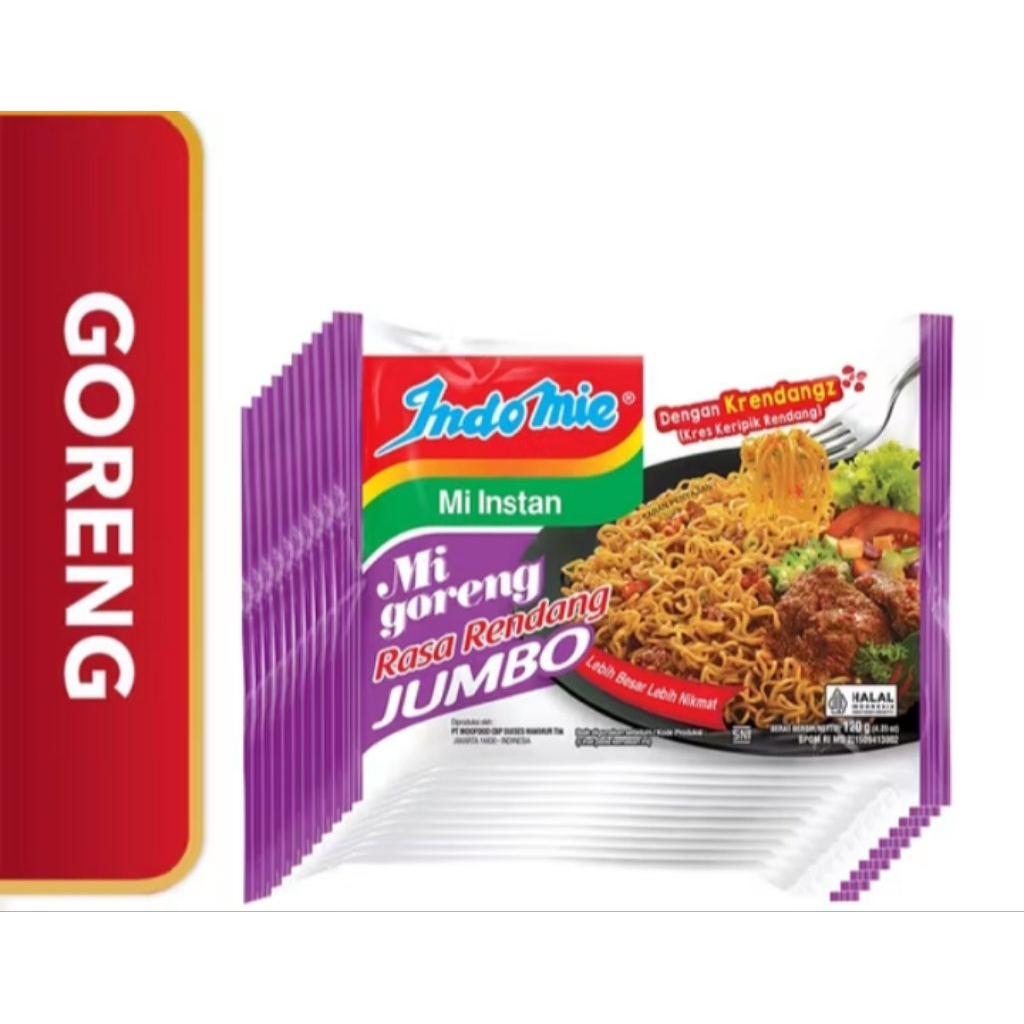 

Indomie goreng jumbo rendang 120g isi 5 pcs