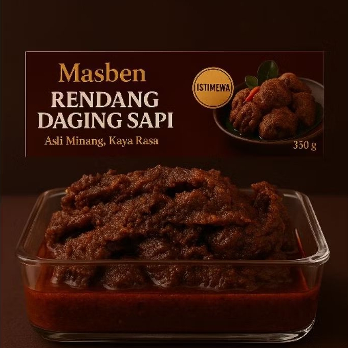 

Rendang daging sapi masben 300g