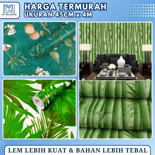 PROMO TERBAIK - Wallpaper Dinding Ruang Tamu Motif Daun Wallpaper Daun Wallpaper Dinding Motif Alam