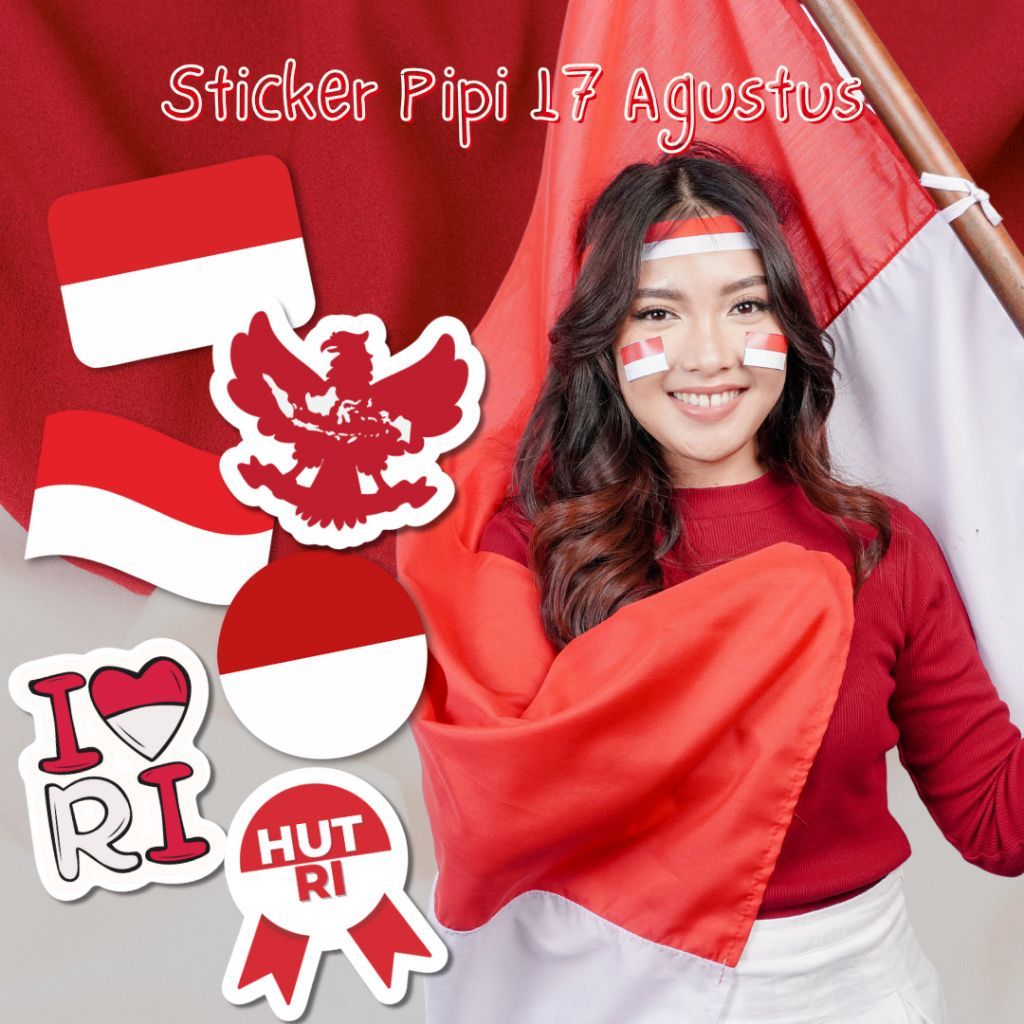 

Sticker Pipi Kemerdekaan Merah Putih Stiker Pipi 17 Agustus Baju Kemerdekaan Acara Jalan Sehat HUT RI