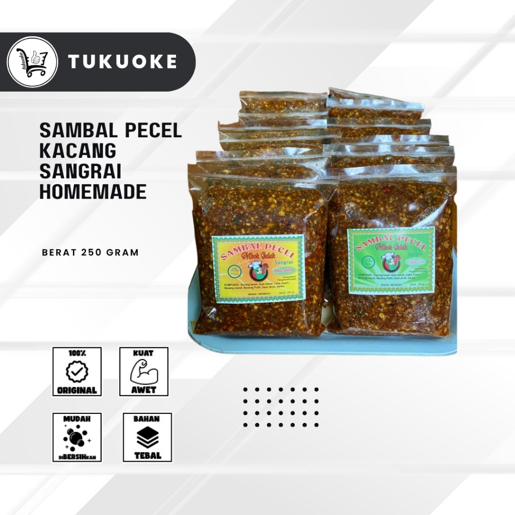 

SAMBAL PECEL KACANG SANGRAI HOMEMADE SAMBEL PEDAS MAMPUS SUPER MBOK GALAK 250 GR SAMBEL PECEL ALAMII