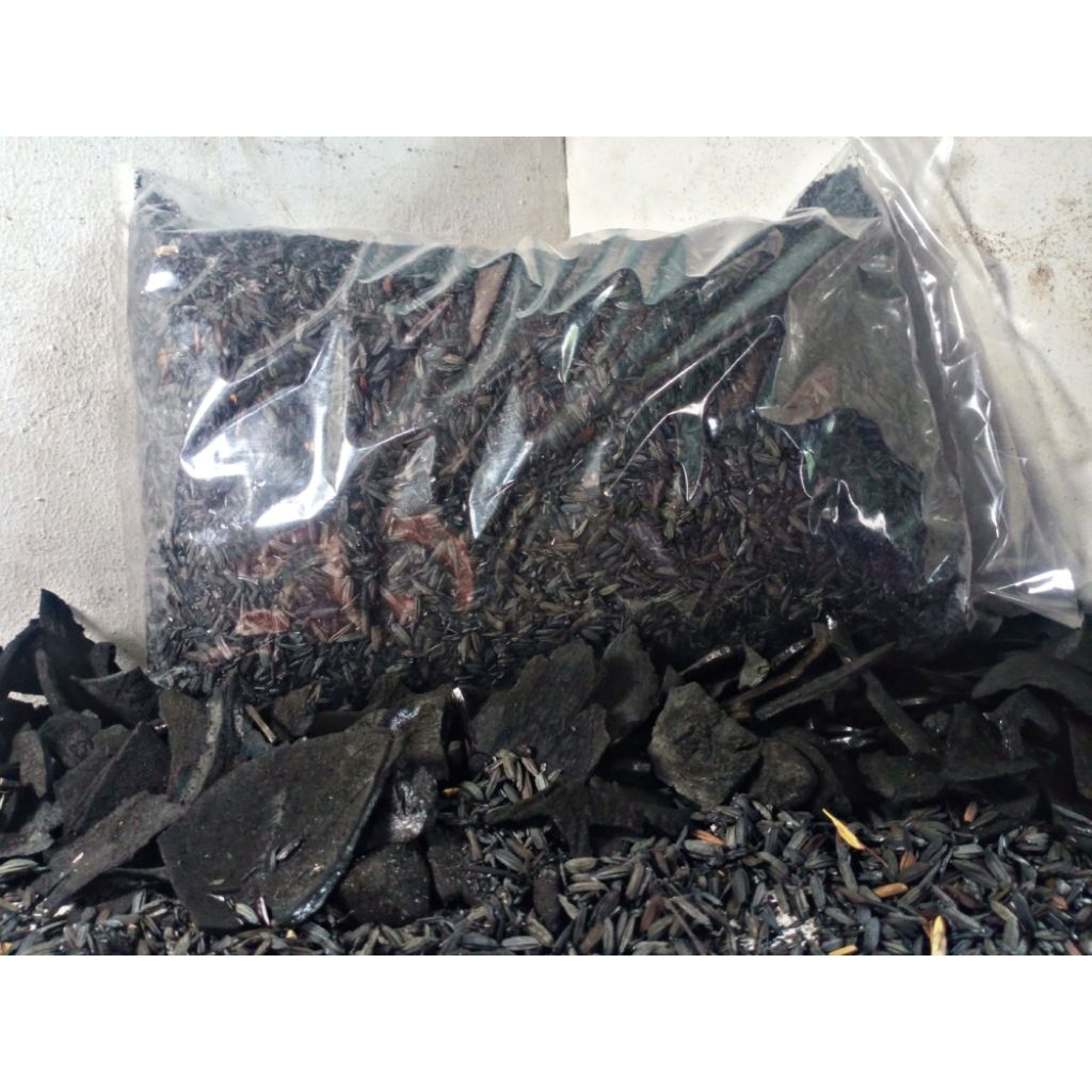 arang sekam/karbon aktif 1kg untuk media tanam