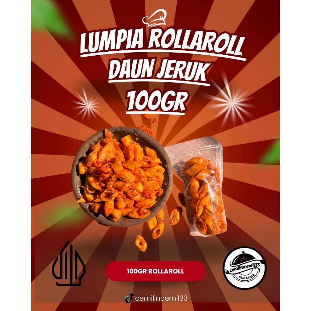 

100gr lumpia roll kriuk pedas daun jeruk cemilan viral