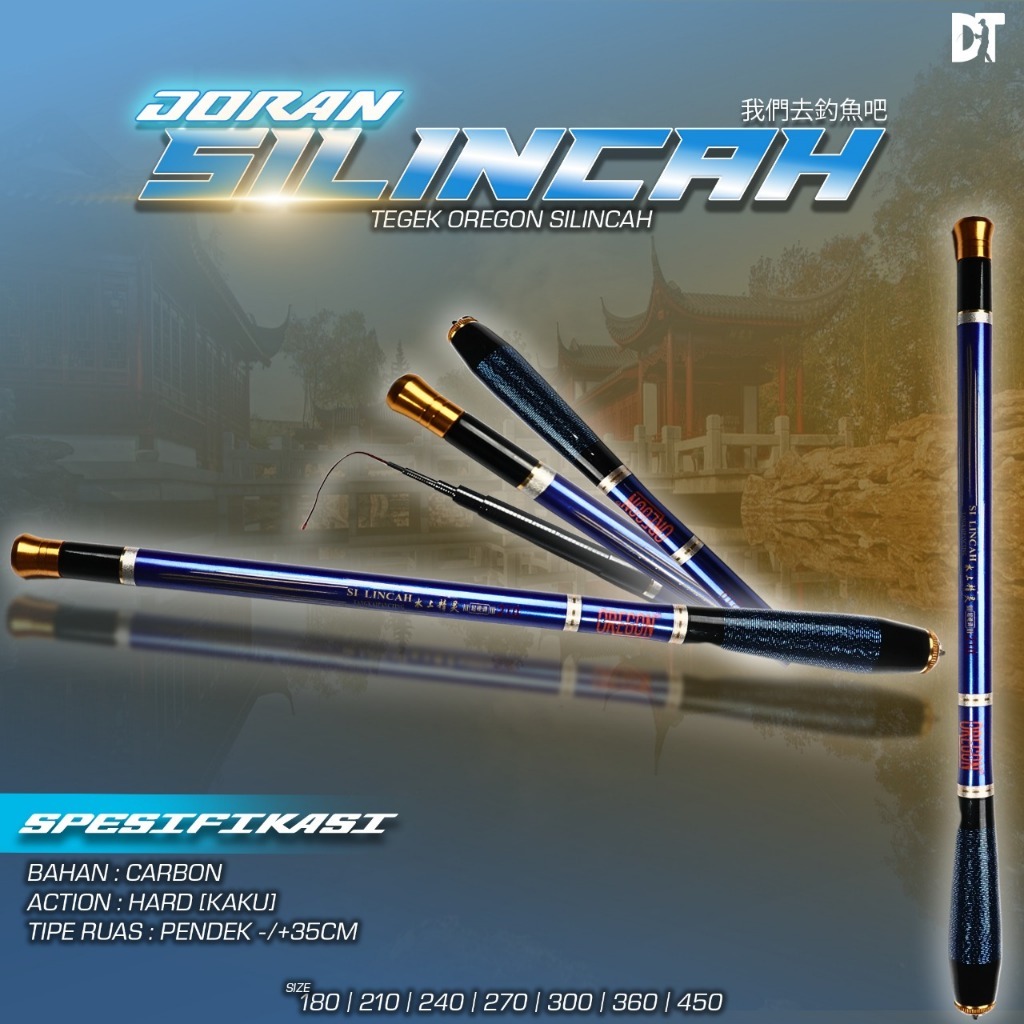 Joran Tegek Oregon Silincah 180 210 240 270 300 cm Joran Karbon Kaku Sungai Kolaman
