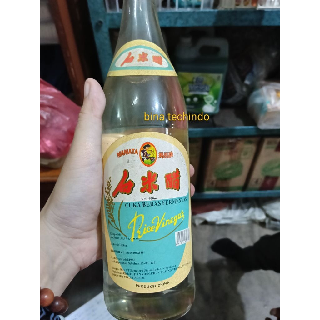 

RICE VINEGAR. CUKA FERMENTASI BERAS. CUKA BERAS FERMENTASI. WHITE RICE VINEGAR 600ML