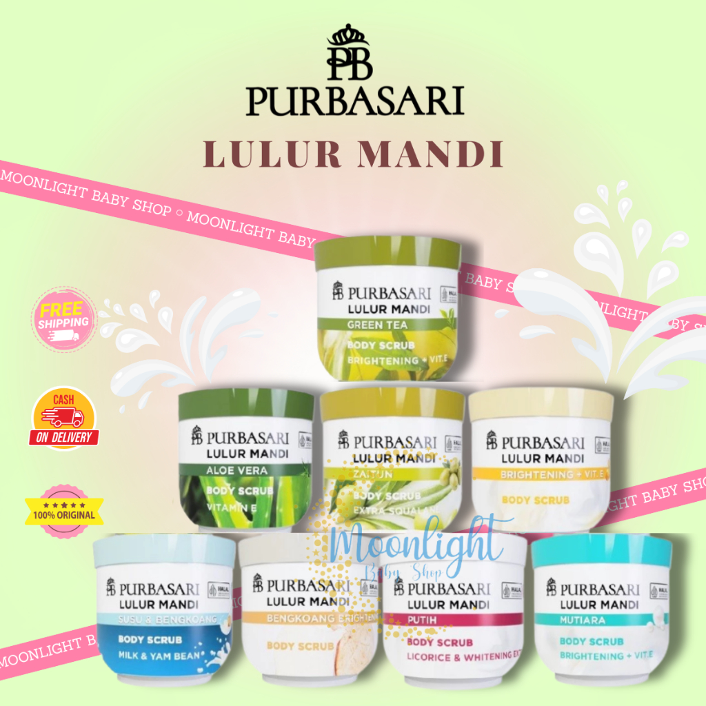 Purbasari Lulur Mandi 200gr Body Scrub Pemutih Badan
