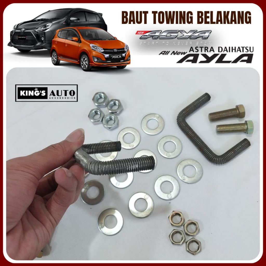 Baut Braket Towing Belakang Mobil AGYA AYLA 2013 - 2022