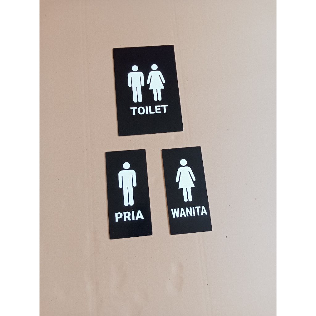 

Acrylic plat Sign label toilet