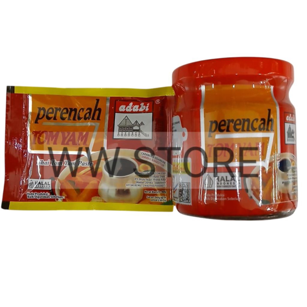

Bumbu tomyum halal MUI adabi Perencah Thai TomYam Tom Yam Yum Paste sachet 40g botol 200g