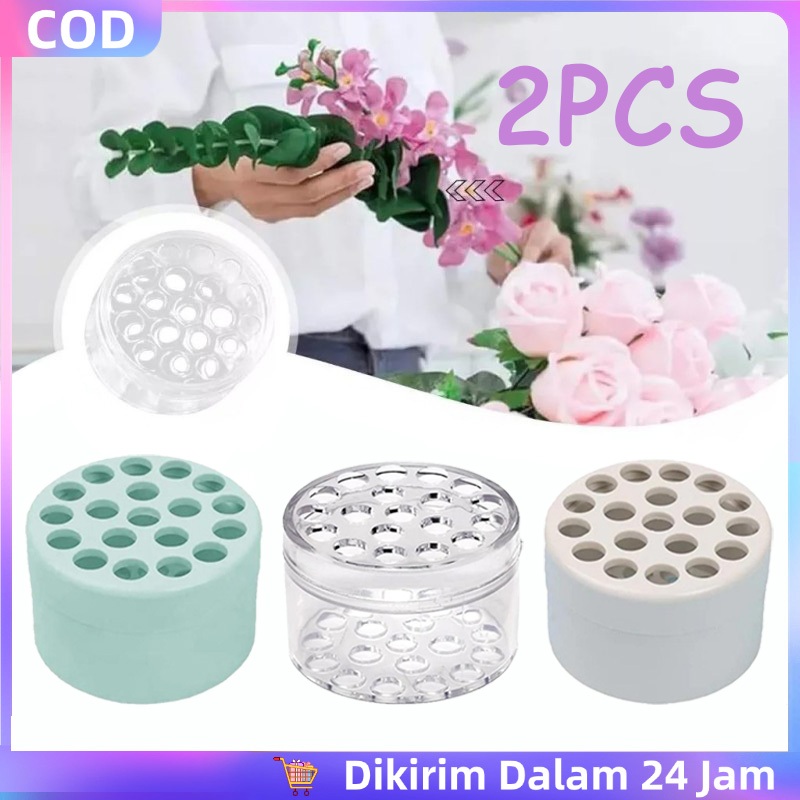 

2pcs Plastik Spiral Stem Holder Alat Merangkai Bunga Bulat Reusablebloom Shaper Bouquet Twister Bulat Flower Arranging Tool