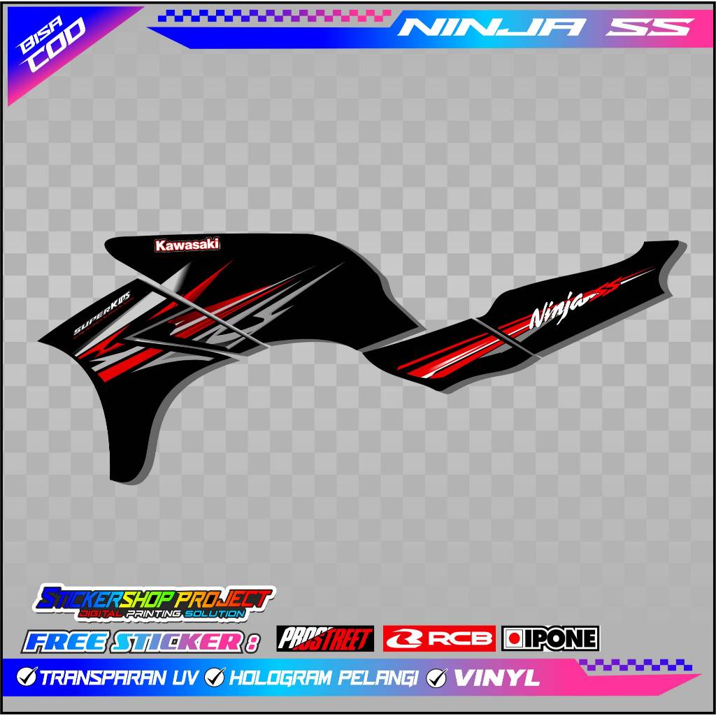 STRIPING VARIASI MOTOR KAWASAKI NINJA SS / STICKER LIST VARIASI MOTOR NINJA SS