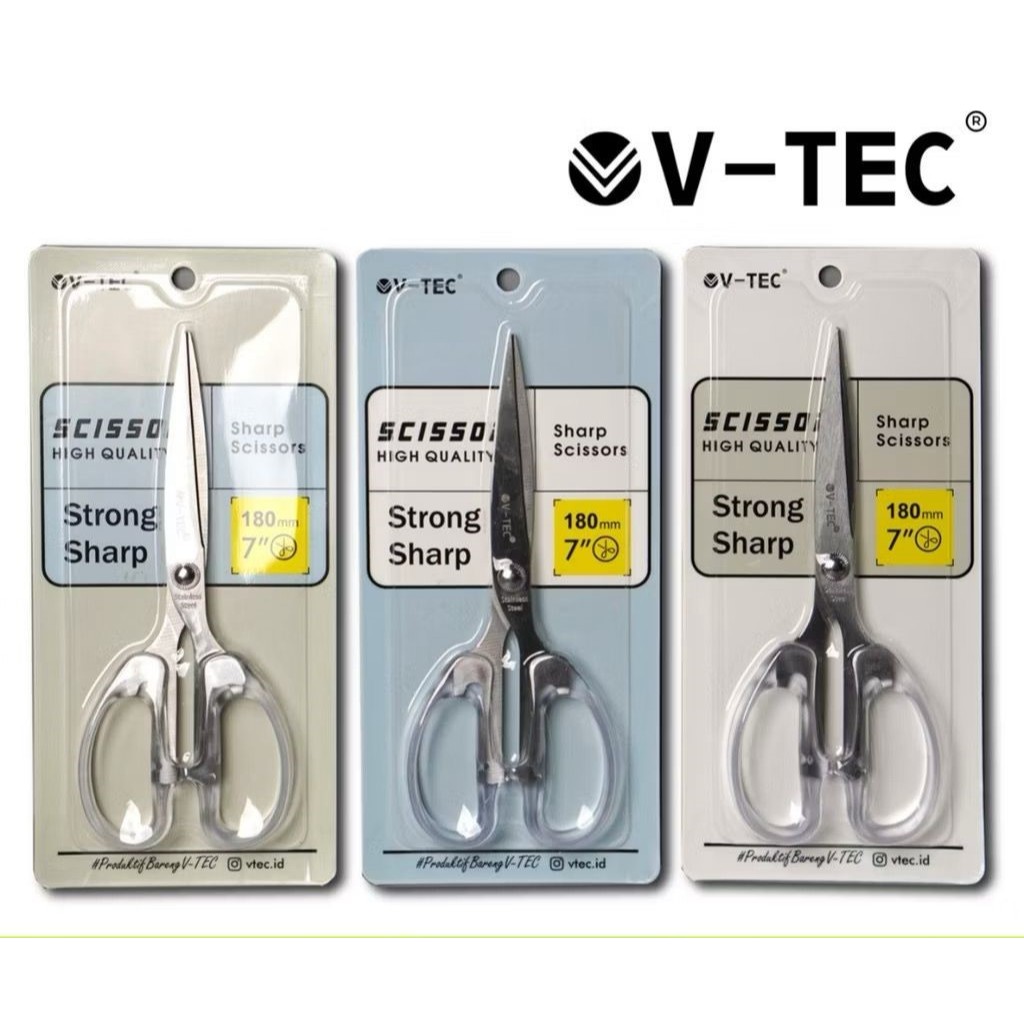 

V-TEC Gunting Stainless SC9014 SC9013 SC9012 – Gunting Tajam Serbaguna 4.8” 5.8” 7” – Strong & Sharp Scissors