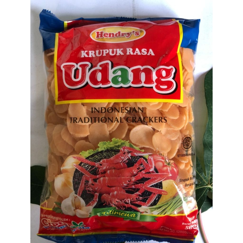 

krupuk mentah hendrys rasa udang original 500g, tanpa jumur