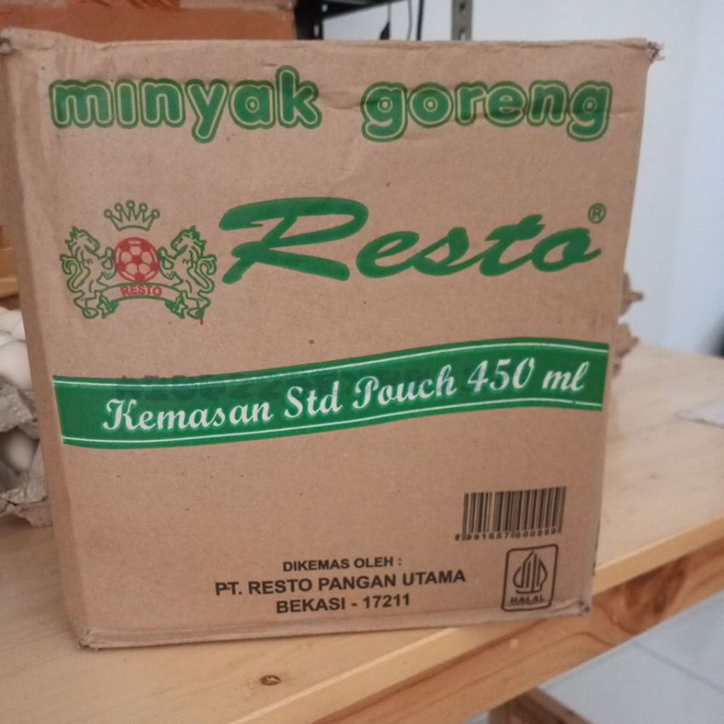 

Minyak Goreng Resto Kemasan Std Pouch 450 ml (isi 24 pcs)