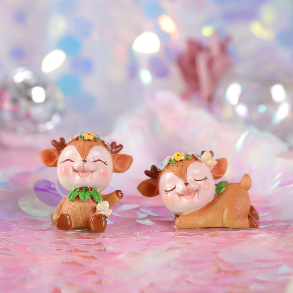 

Dekorasi Figure Rusa Hiasan Kue / Dashboard Mobil / Hiasan Pajangan Meja / Cake Topper Deer