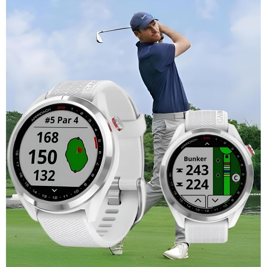 Jam tangan Garmin Approach s42 Gps Golf Silver Steel/ White original garmin Aproach s42 jam tangan g