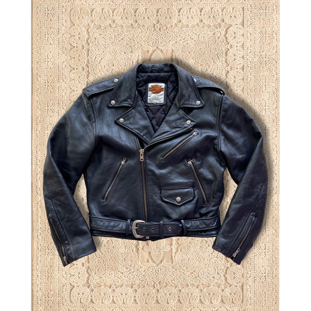 Vintage Harley Davidson Bikers Ramones Leather Jacket