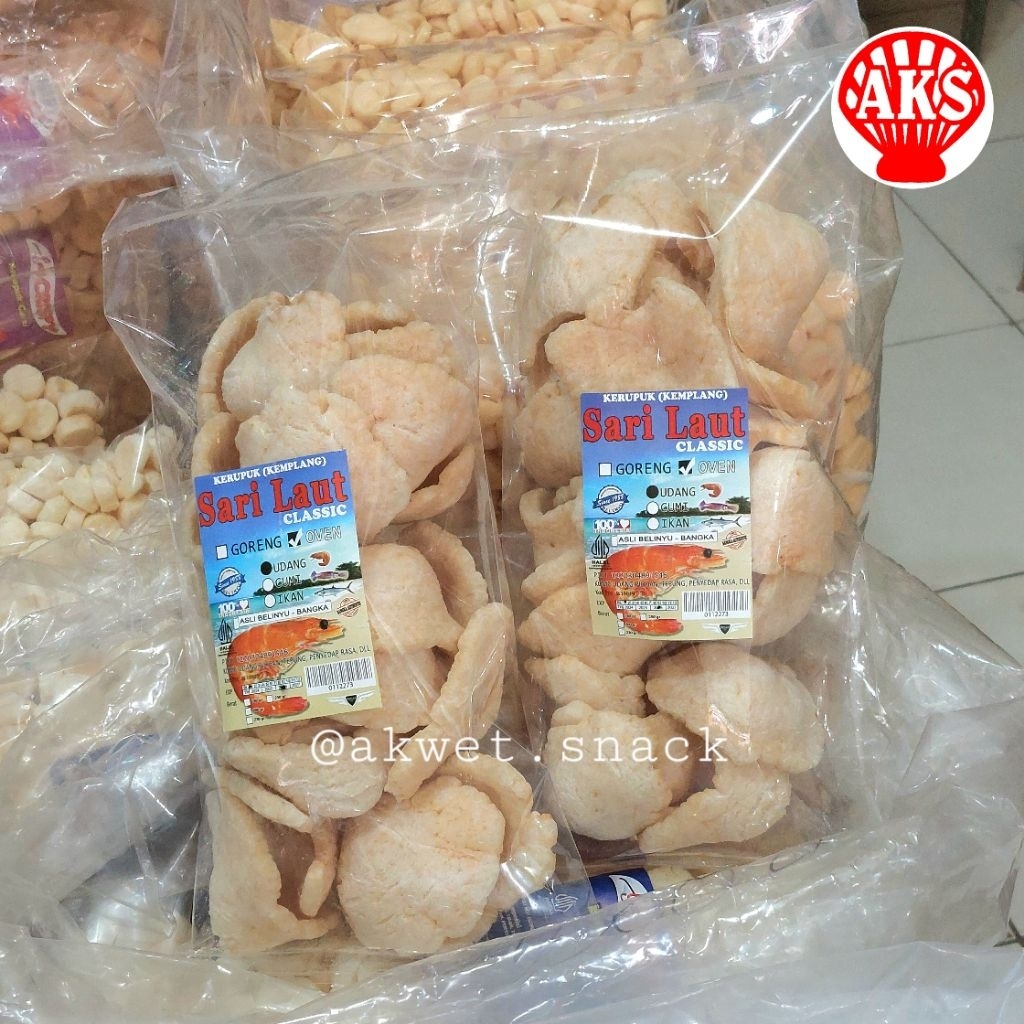 

Akwet Snack | Kempelang Udang Oven cap Sari Laut Snack khas Bangka