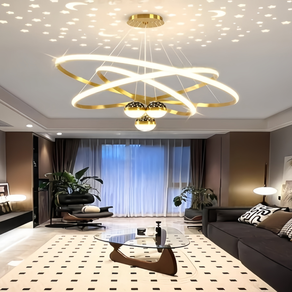 Lampu Gantung LED Lampu pendant Kamar Tidur Lampu Langit-langit Tamu Kamar Tidur Mewah 3Warna Lampu