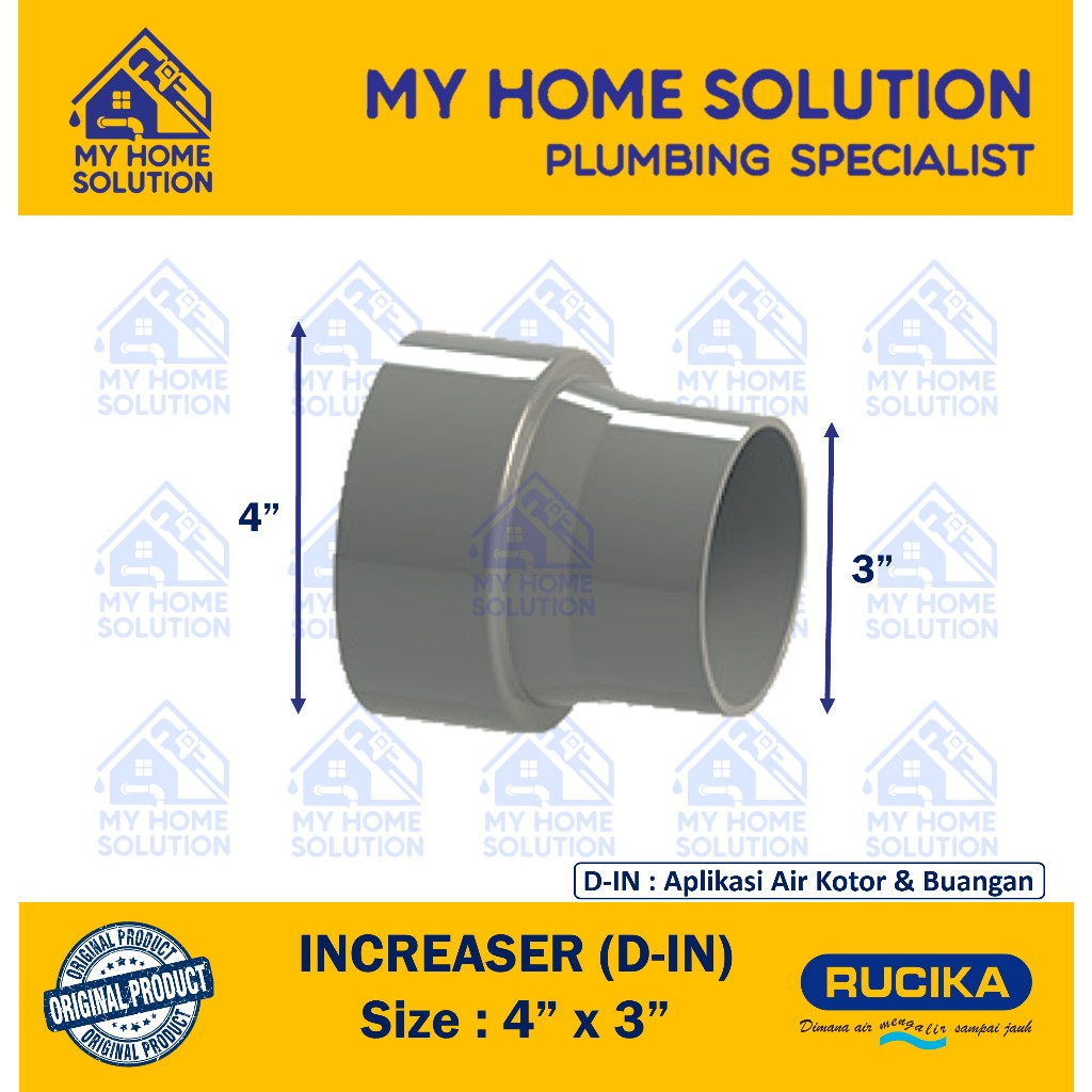 INCREASER | VLOK SOCK | VLOK SOK 4" x 3" RUCIKA Tipe D-IN