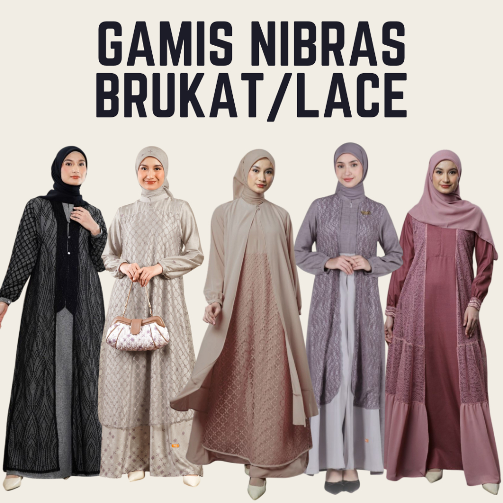 GAMIS DRESS MOTIF BRUKAT LACE KEKINIAN MEWAH UNTUK KONDANGAN LEBARAN PESTA MODEL TERBARU 2025 WANITA