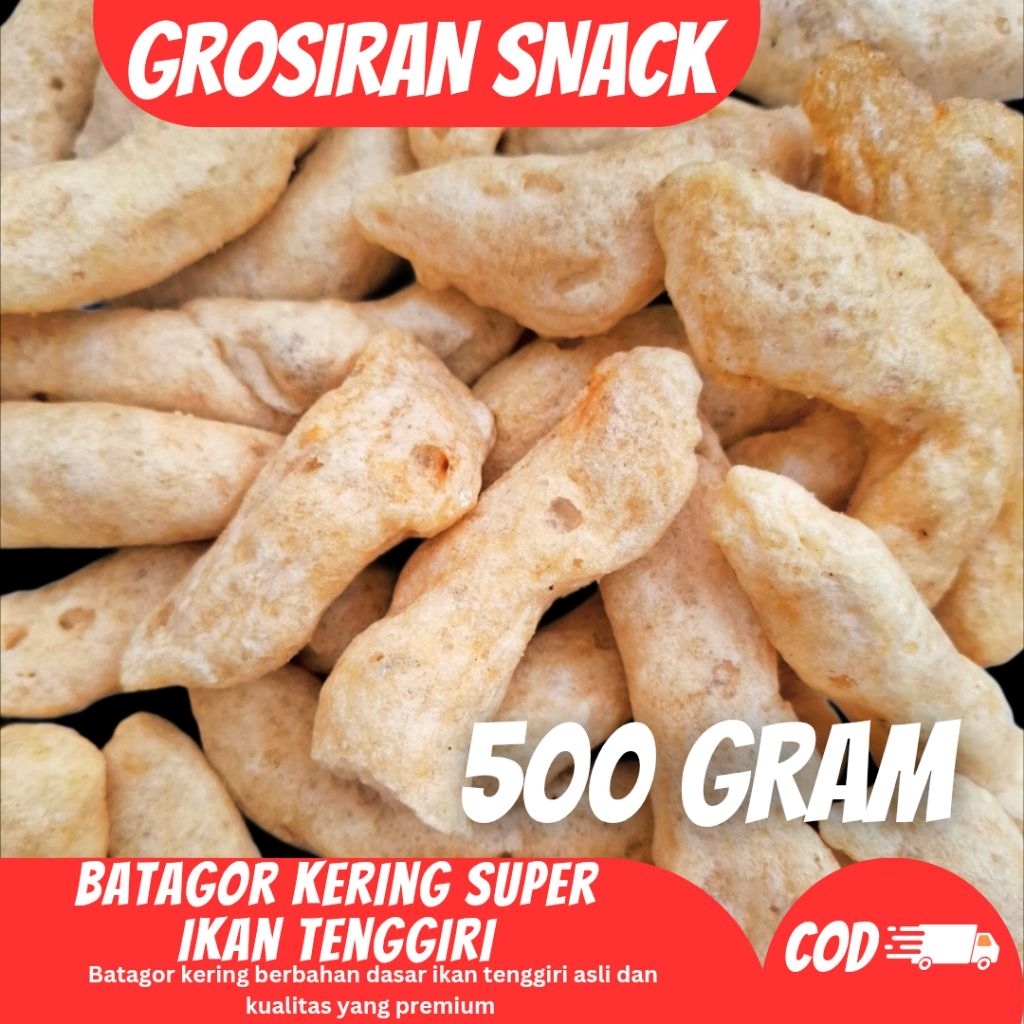 

500 GRAM Batagor Kering Super Ikan Tenggiri / Batagor Kering Viral / Batagor Ikan Tenggiri