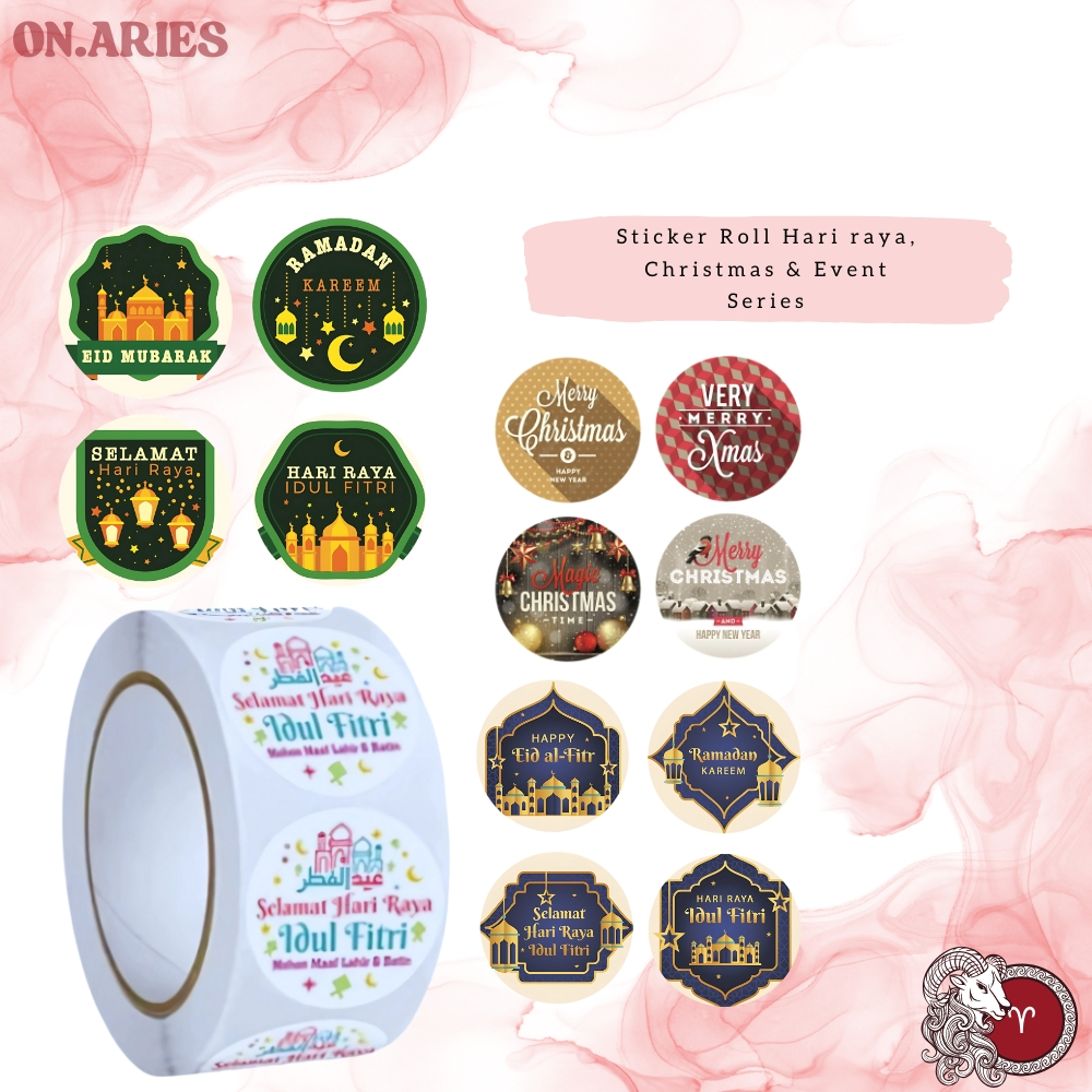 

Sticker Roll 500pcs Selamat Lebaran Idul Fitri Ramadhan Merry Christmas SS001