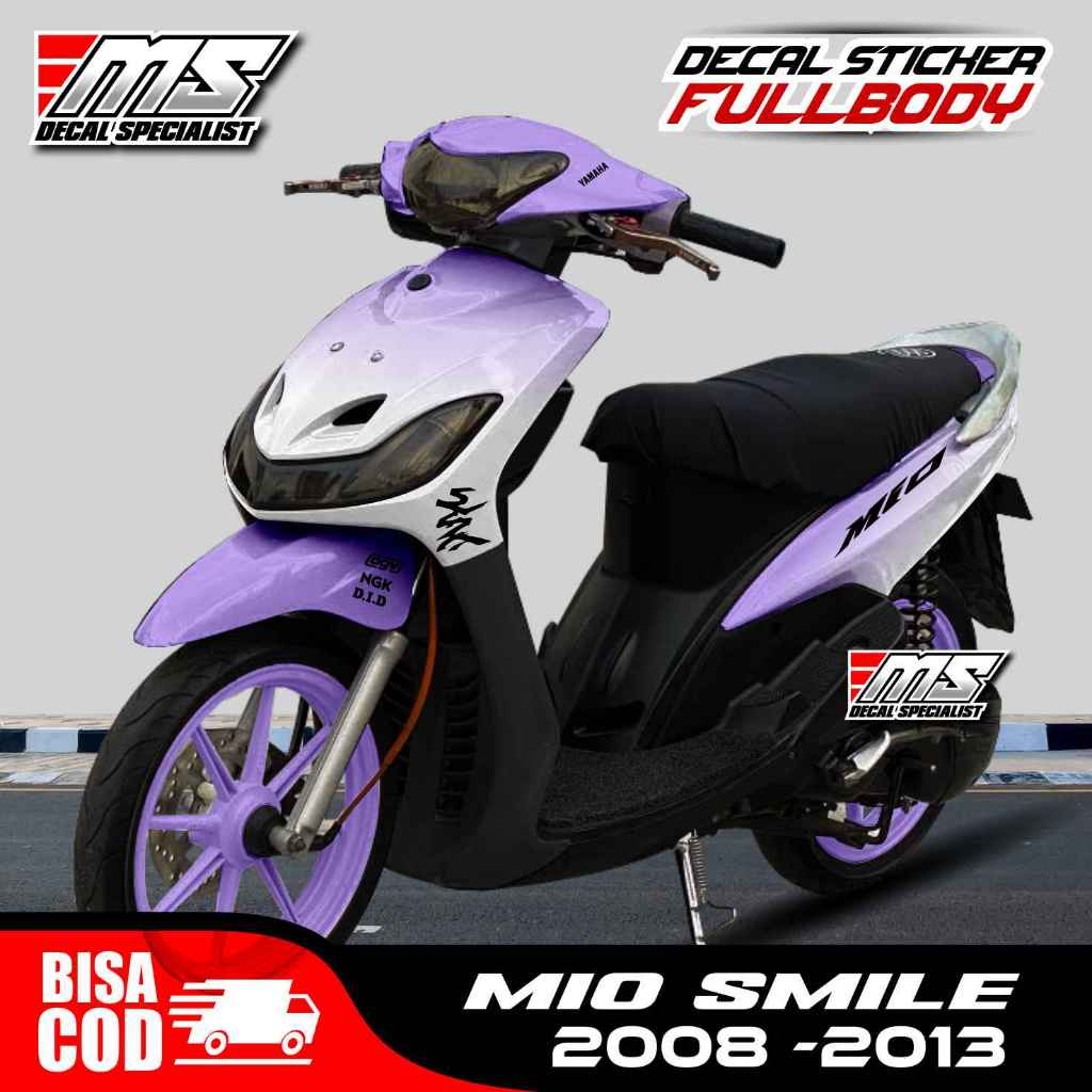 Decal stiker Yamaha Mio smile full body Bunglon putih - stiker fullbody