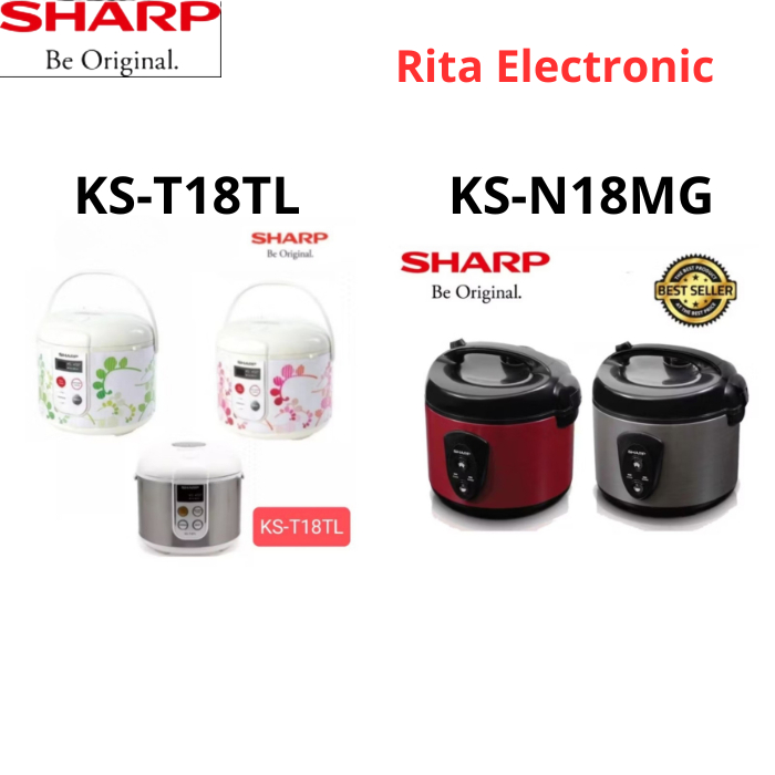 Magic Com Sharp Kapasitas 1.8 Liter Digital dan Non-Digital KS-T18TL dan KS-N18MG