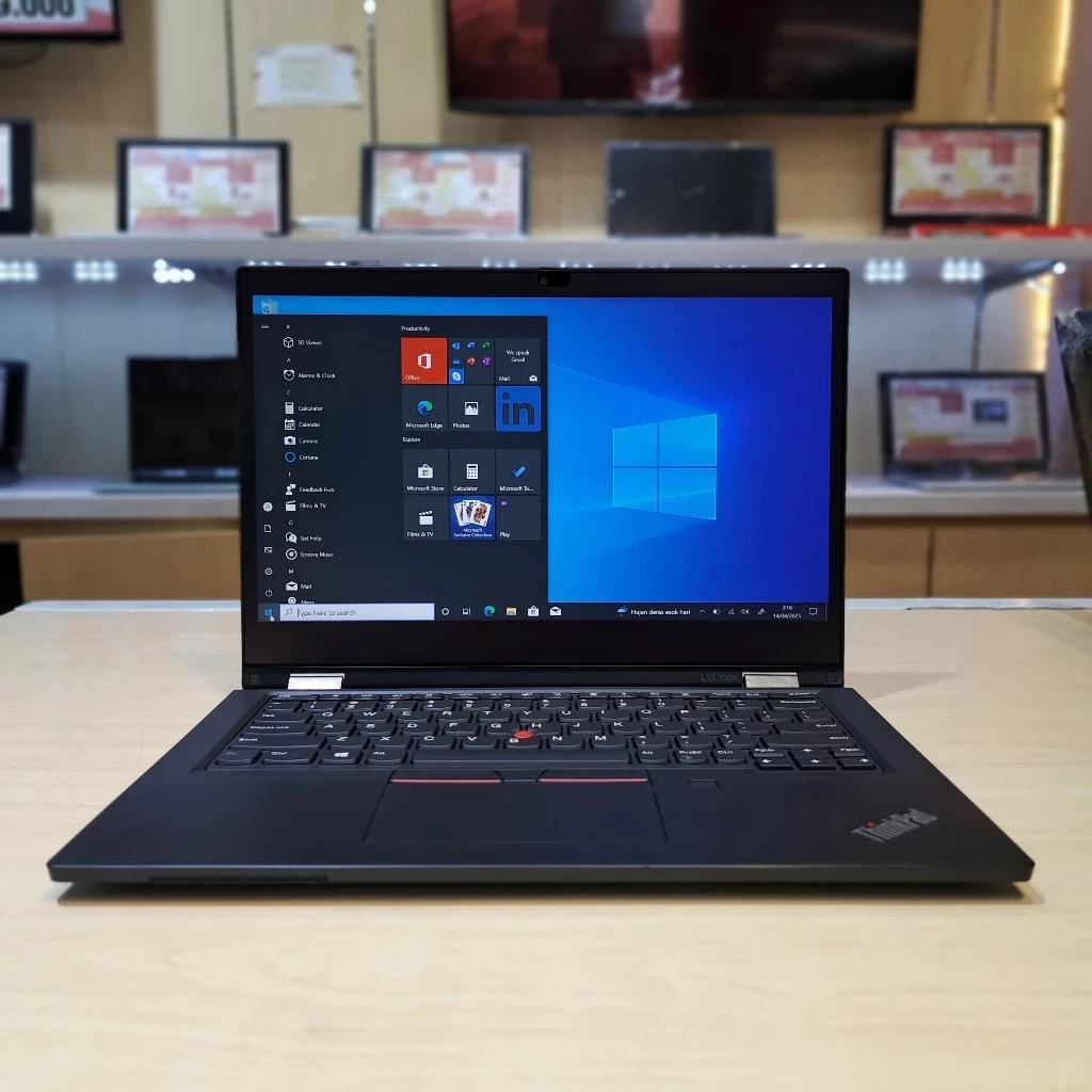 Laptop Lipat Murah Lenovo Thinkpad L13 Yoga Intel I5 10310U 16GB 1TB 13.3 FHD Touchscreen Pen Black 