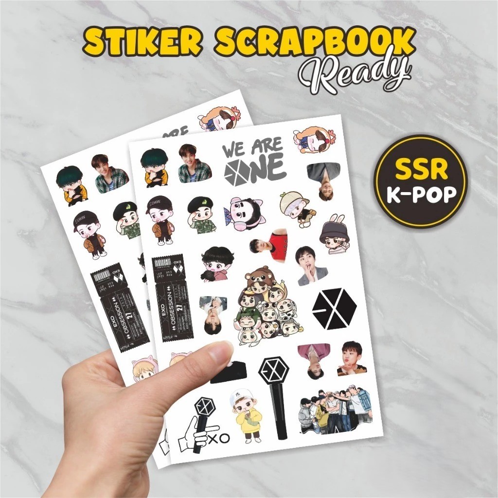 

STIKER VINYL KARAKTER MURAH - STIKER SCRAPBOOK MOTIF EXO WATER PROOF READY STOCK