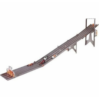 Track Hot Wheels Gray Folding 6 Ft Racetrack 4 Lane Drag Race Raceway BEKAS