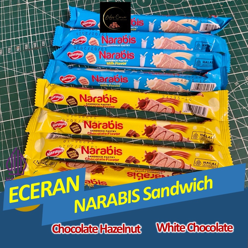 

(ECERAN) Naraya Narabis Sandwich Pastry Milk Flavor and Chocolate Flavor Coklat Snack
