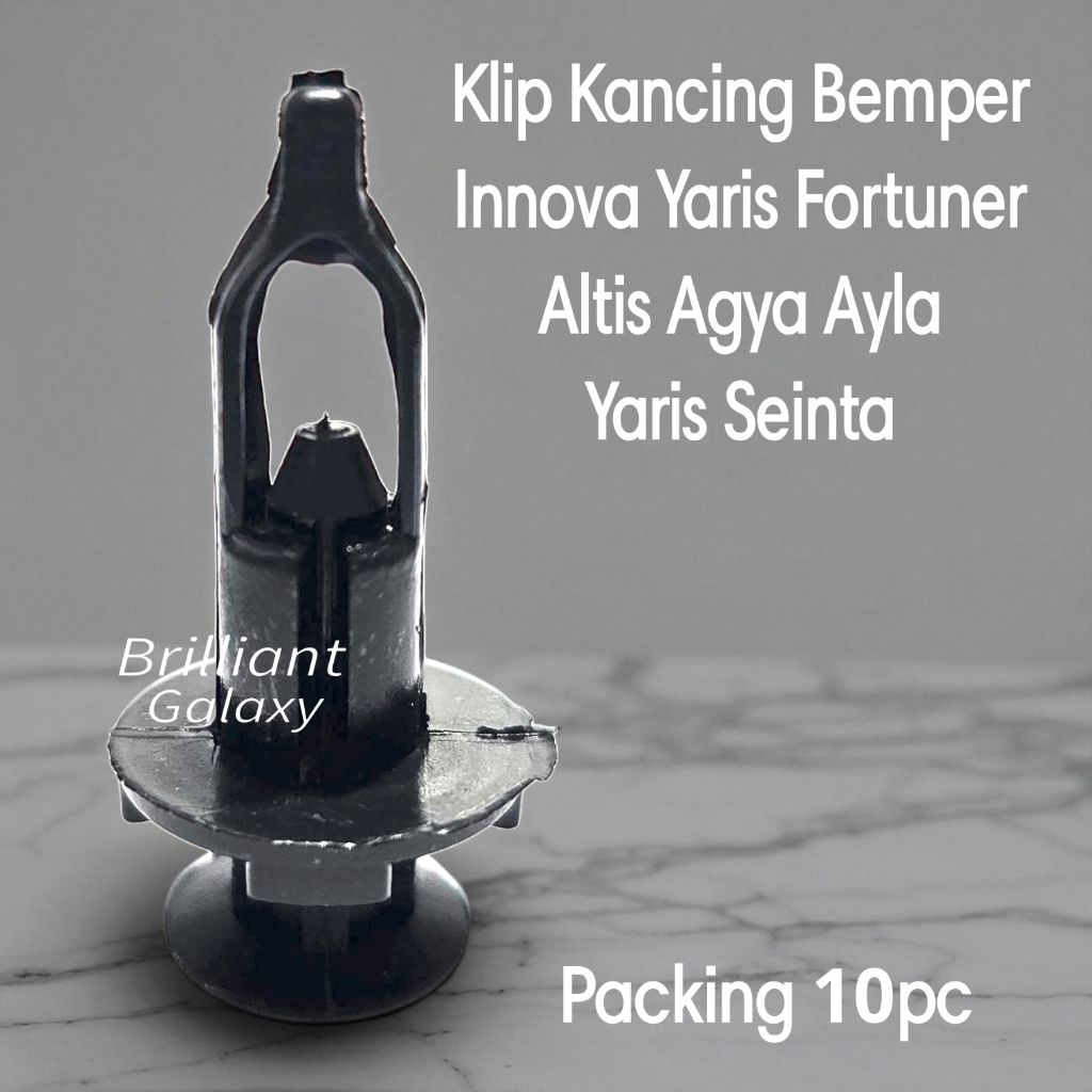 Klip Kancingan Bemper Original - Innova Yaris Fortuner Altis Agya Ayla Yaris Sienta - Packing 10pc a