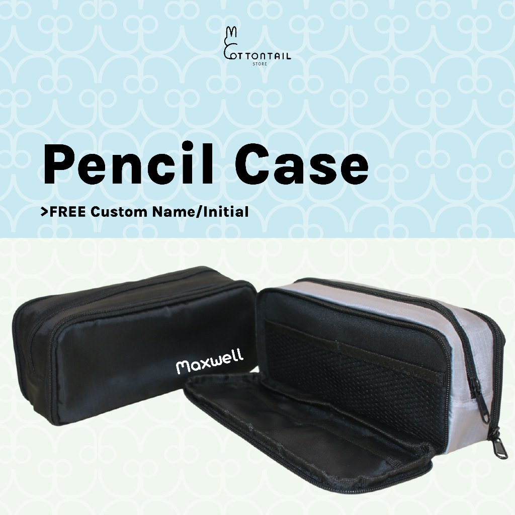 

COTTONTAIL KOTAK PENSIL | TEMPAT PENSIL CUSTOM NAMA | NAMA DEPAN/INISIAL | PERSONALIZED PENCIL CASE ANAK & PELAJAR | ORGANIZER