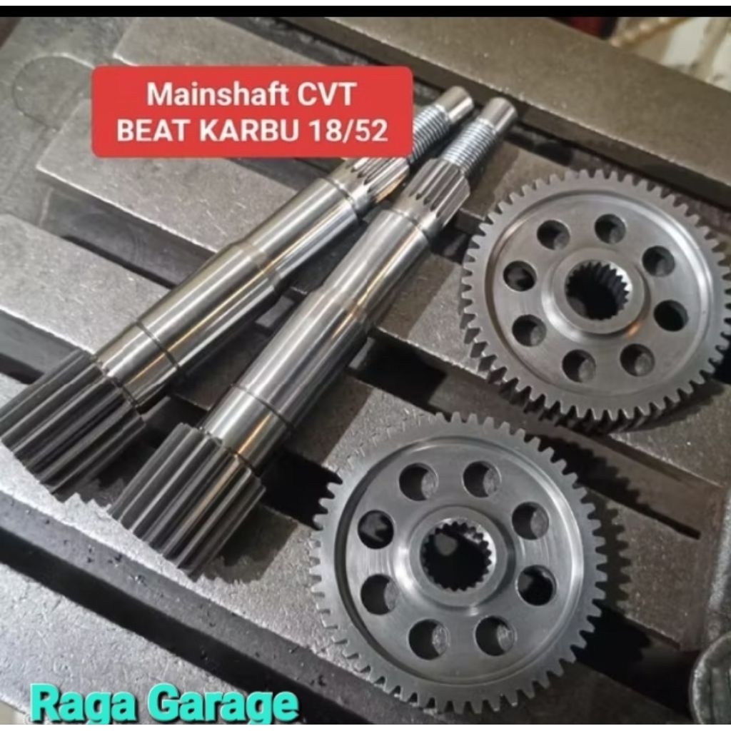Shaft CVT Beat Karbu Custom Akselerasi - RASIO GANDA BEAT KARBU