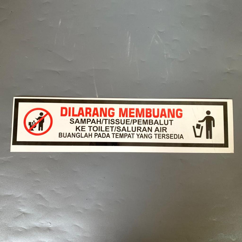 

Stiker Vinyl Dilarang Membuang Sampah di Toilet - Stiker Dilarang Membuang Sampah ke Saluran Air