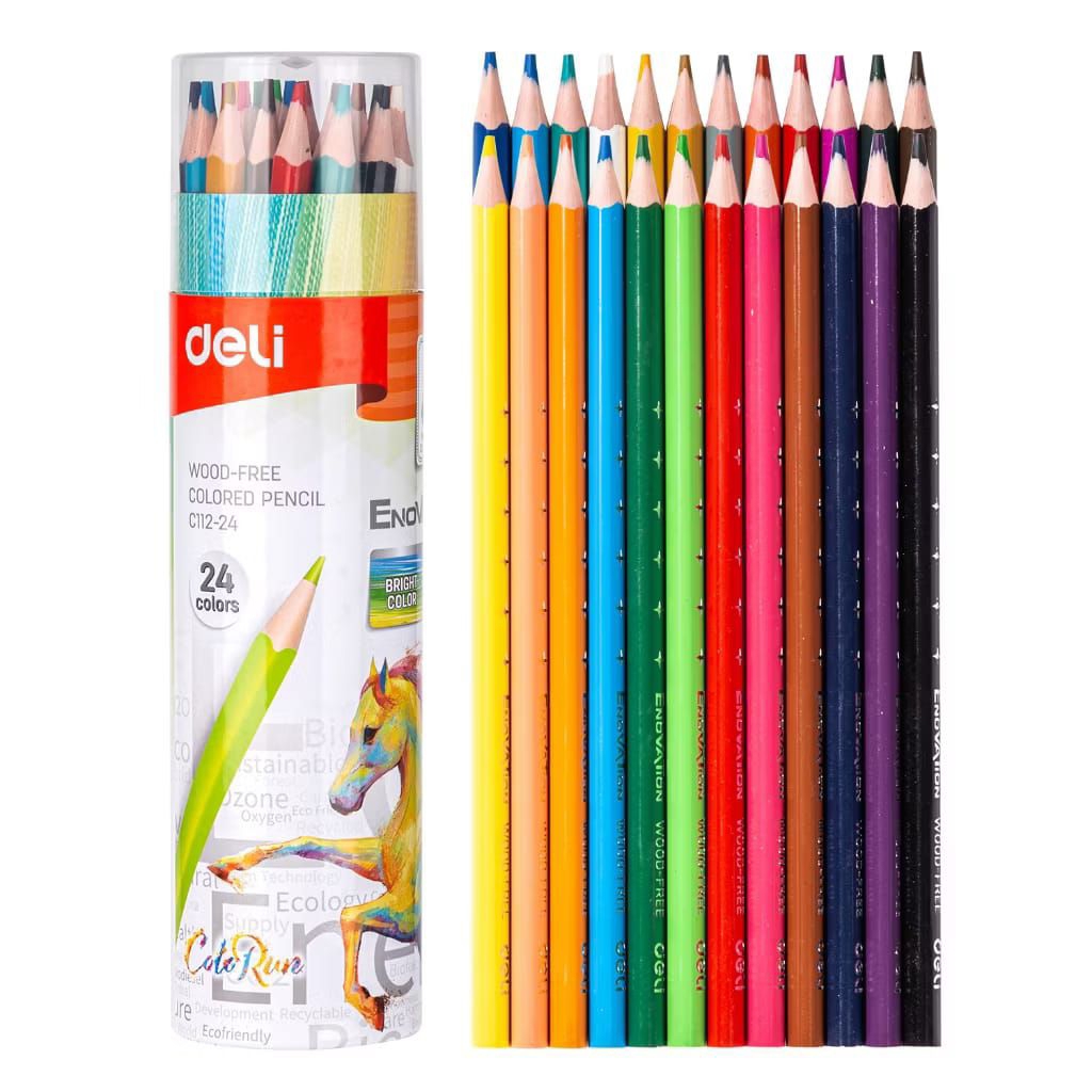 

FREE CUSTOM 1 NAMA PENSIL WARNA DELI C112 ISI 24PC