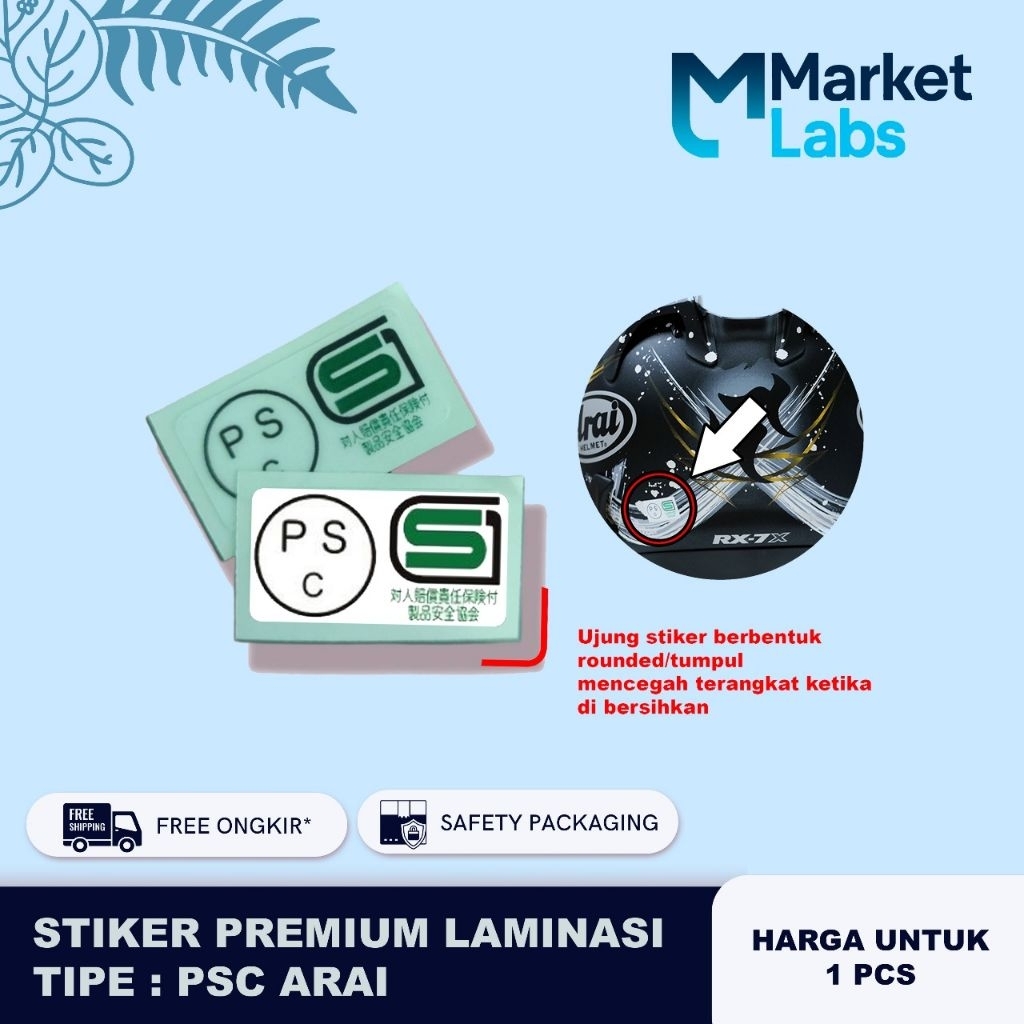stiker psc helm arai / lisensi helm psc