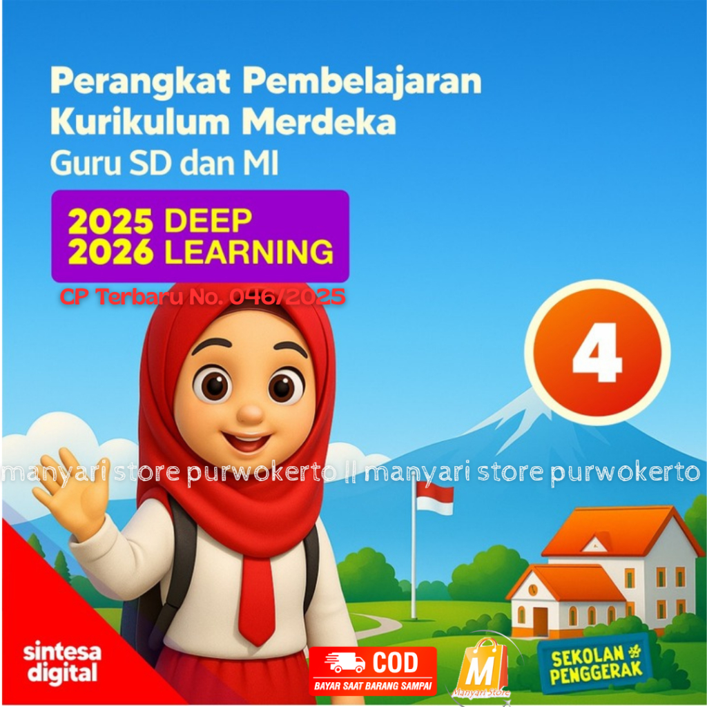 FLASHDISK DAN CD MODUL AJAR KUMER DEEP LEARNING CP TERBARU 046/2025 SD KELAS 4, ISI 2 SEMESTER LENGK