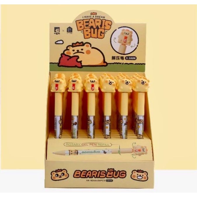 

(2PCS) PULPEN KUKI SPINNER KK-8266 BEARIS BUG / BALLPEN / PENA